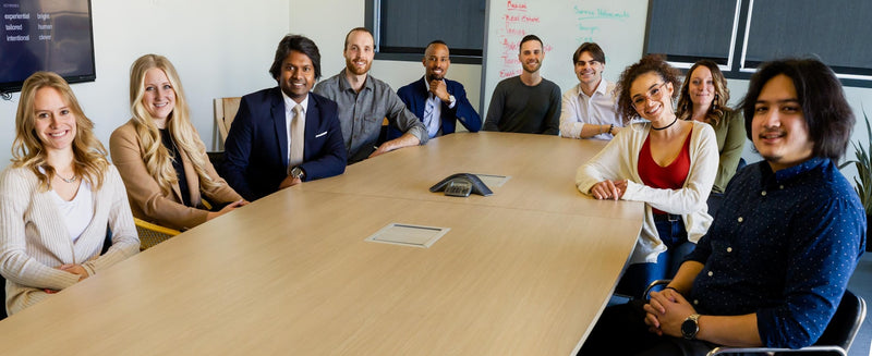 A governance workshop in progress around a boardroom table
